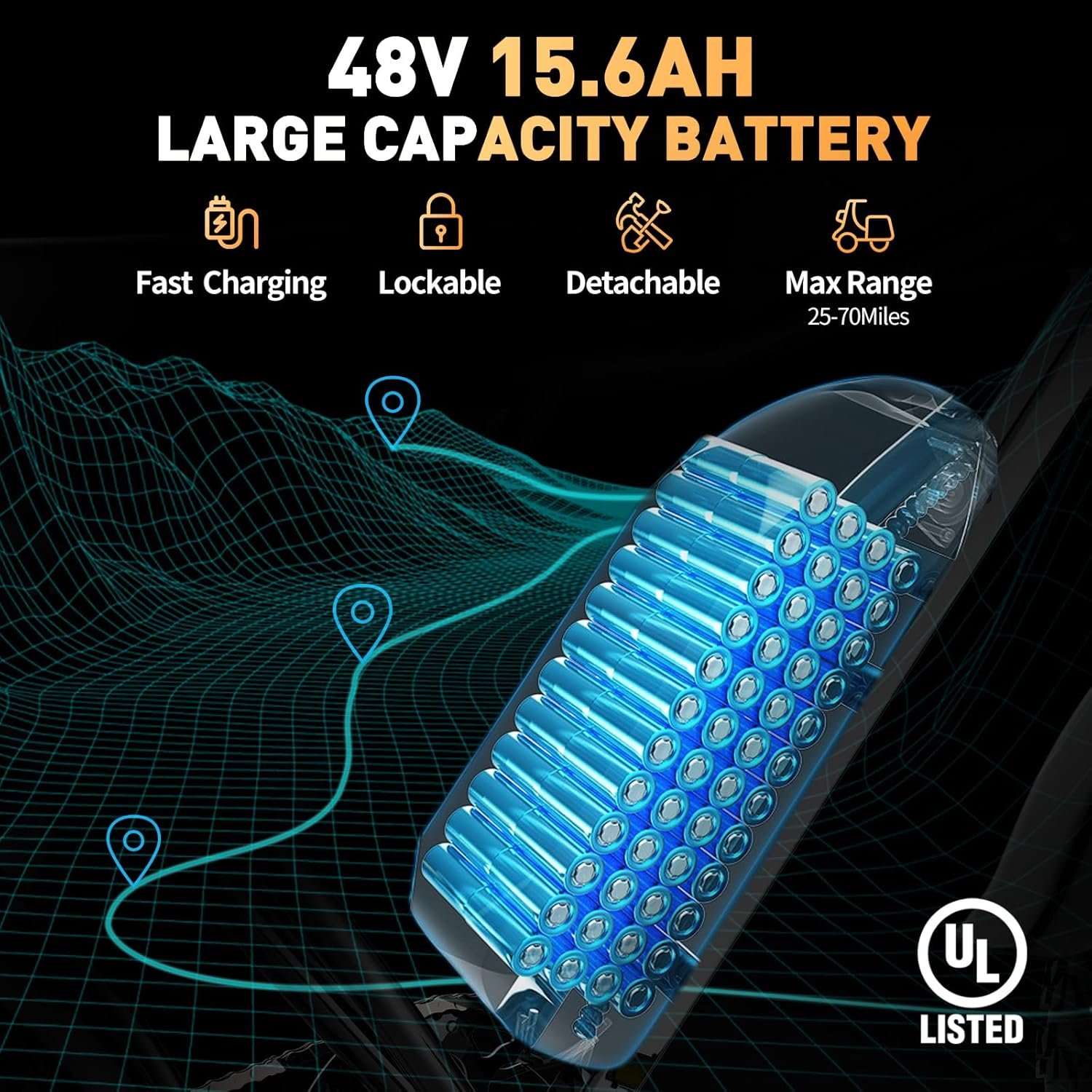 Electric Bike for Adults Q20, 2000/1500W, 37/30MPH,52V 40AH,48V/20AH E-Bike,30-180 Miles Electric Motorcycle, 20��� Fat Tire Dirt Bike, UL2849 All Terrain for Mountains, Snow, Sand, Road