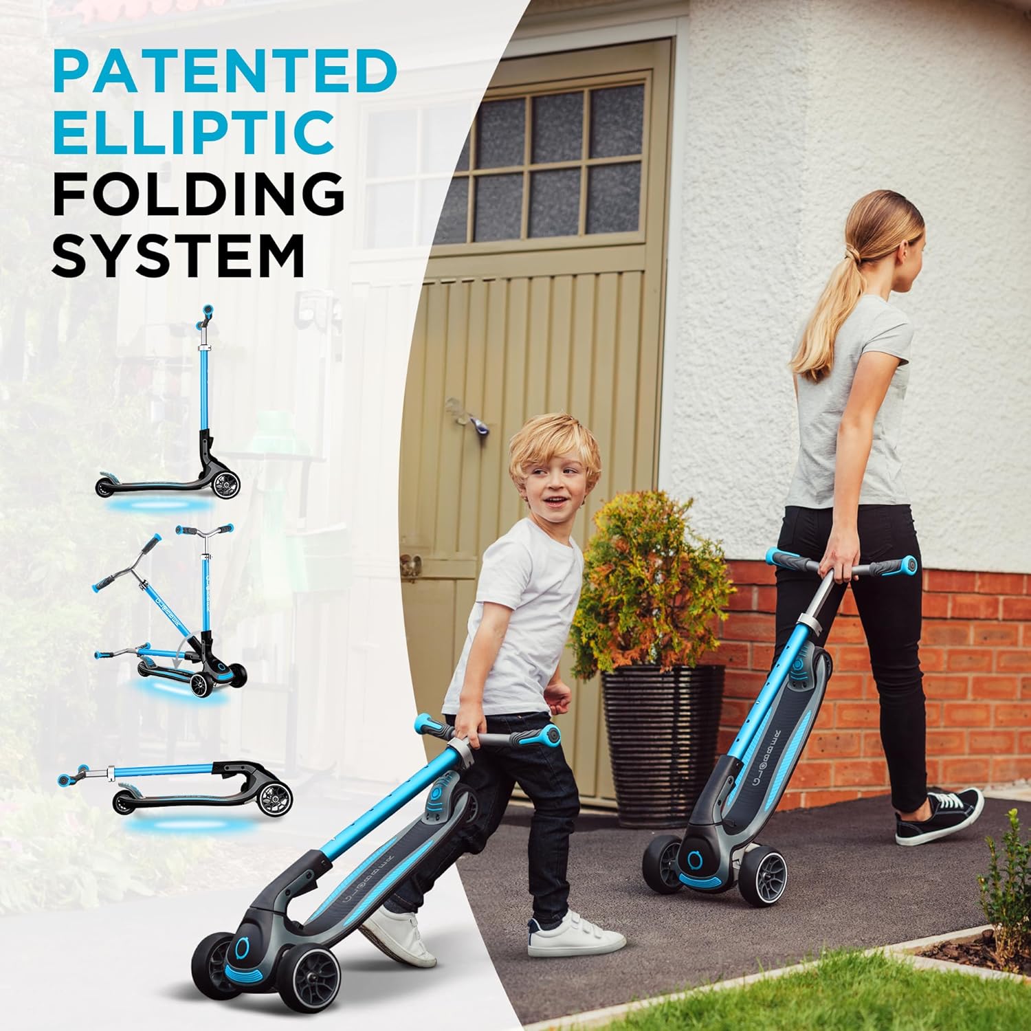 Scooter | 3-Wheel Kick Scooter for Adults & Kids 5+ | Foldable Kick Scooter with Safe, Non-Slip Deck & Premium Brakes
