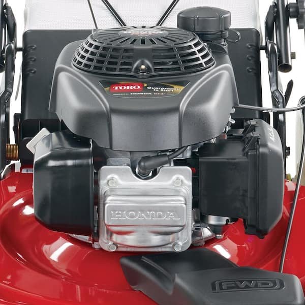 Self-propelled gas mower, 22-inch 170cc OHV engine high-wheel RWD 3-in-1 with height adjustment, oil included