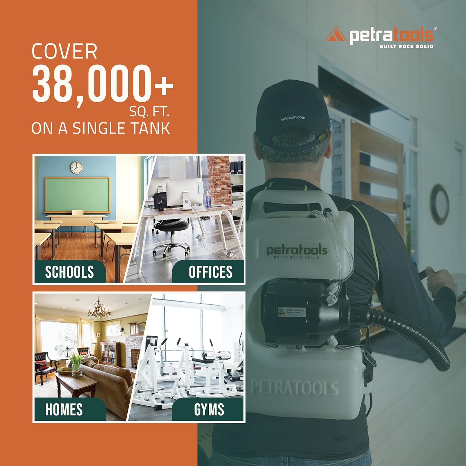 Battery Backpack Fogger - Cordless Backpack Fogger Sprayer, Mosquito Fogger Machine, Backpack Fogger, Mosquito Fogger Outdoor, ULV Cold Fogger Machine - Battery 2.6 Gallon