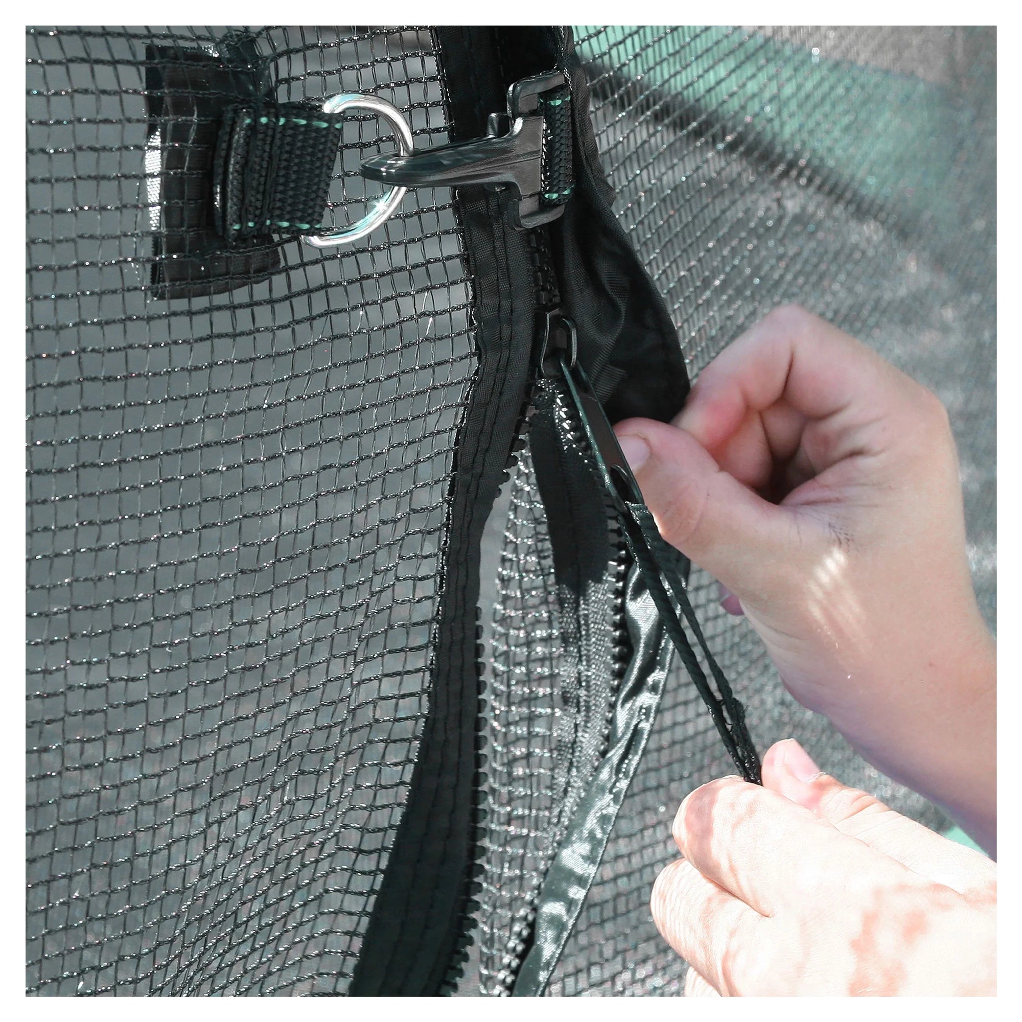 Skywalker Trampolines 10-Ft Round Outdoor Trampoline with Enclosure, Green