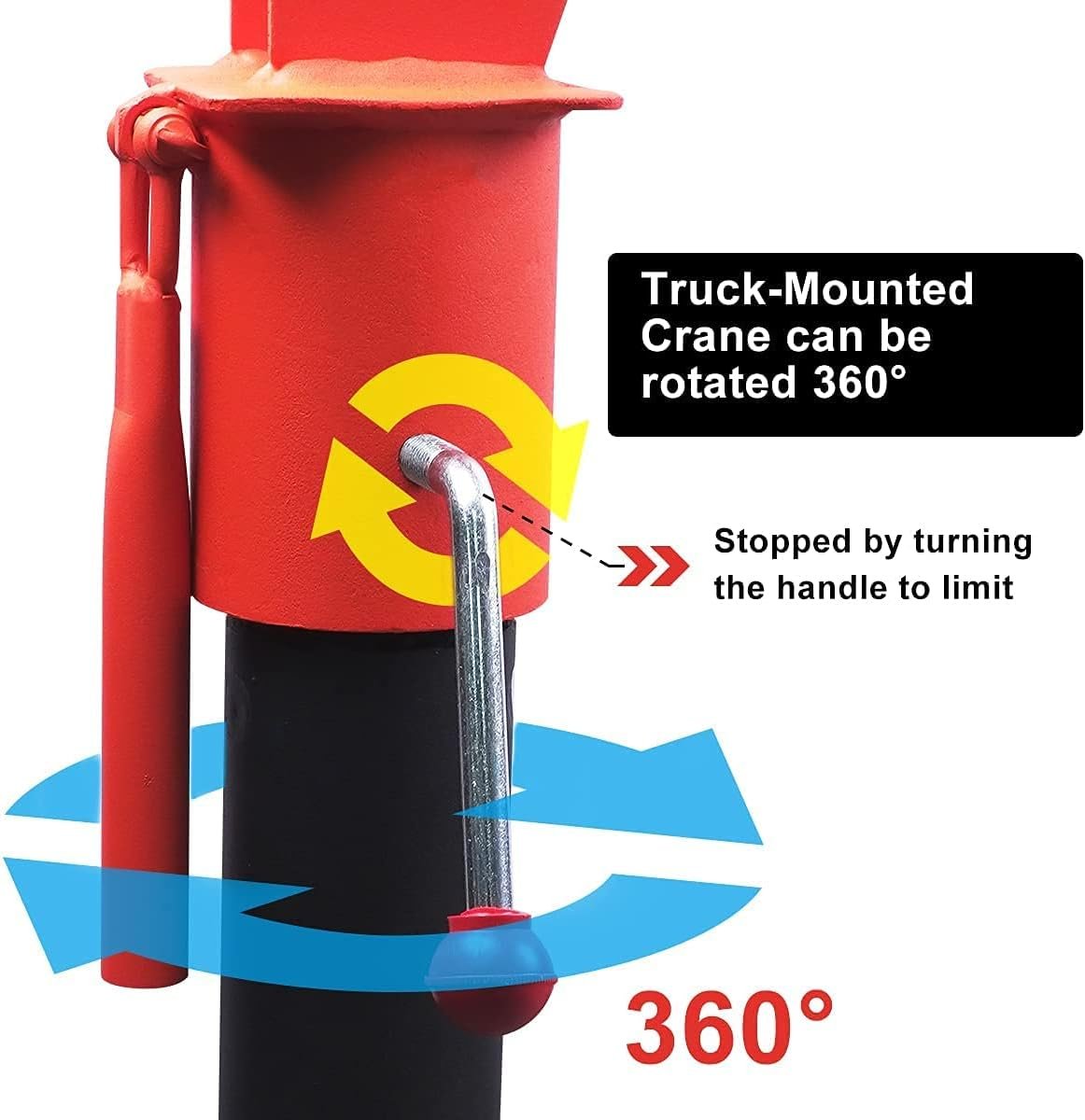 Pismire Winch Versatile 0.5T Folding Truck-Mounted Bed Crane Hoist Lift Pickup with Electric Winch 3500 lb 12V, Painted Steel 1100 lb Pickup 360�� Swivel Base