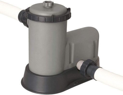 Bestway Power Steel 18�� x 9 ��x 48�� above ground swimming pool Set with metal frame home swimming pool sand filter pump, skimmer and vacuum