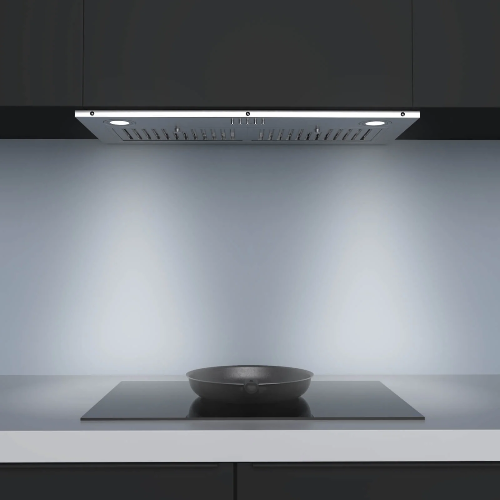hermitlux 30��� Insert Range Hood HMX-USB13G70-AC, 600 CFM, 3-Speed, LED Light, Ducted/Ductless, Stainless Steel
