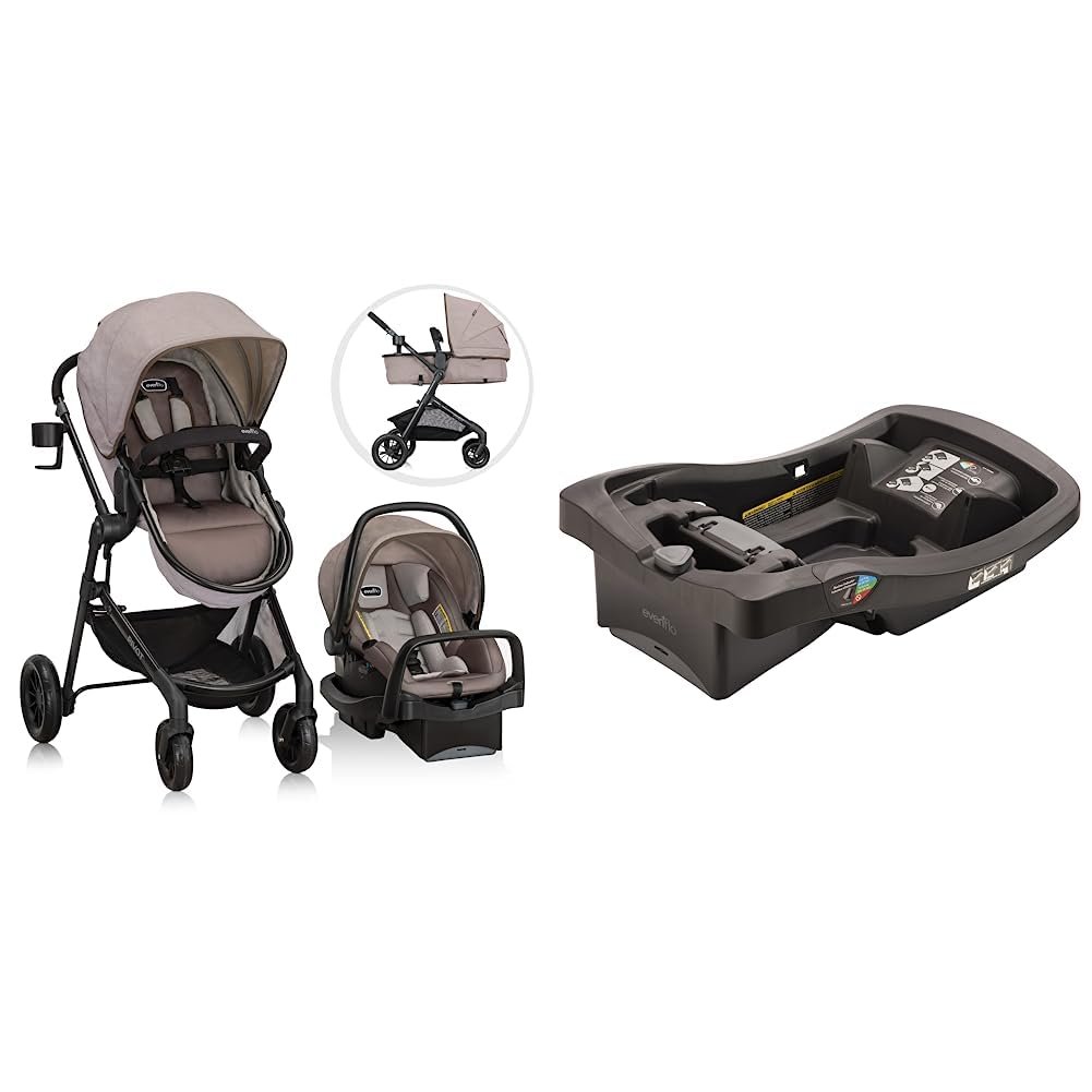 Pivot Modular Travel System with LiteMax Infant Car Seat with Anti-Rebound Bar (Desert Tan)