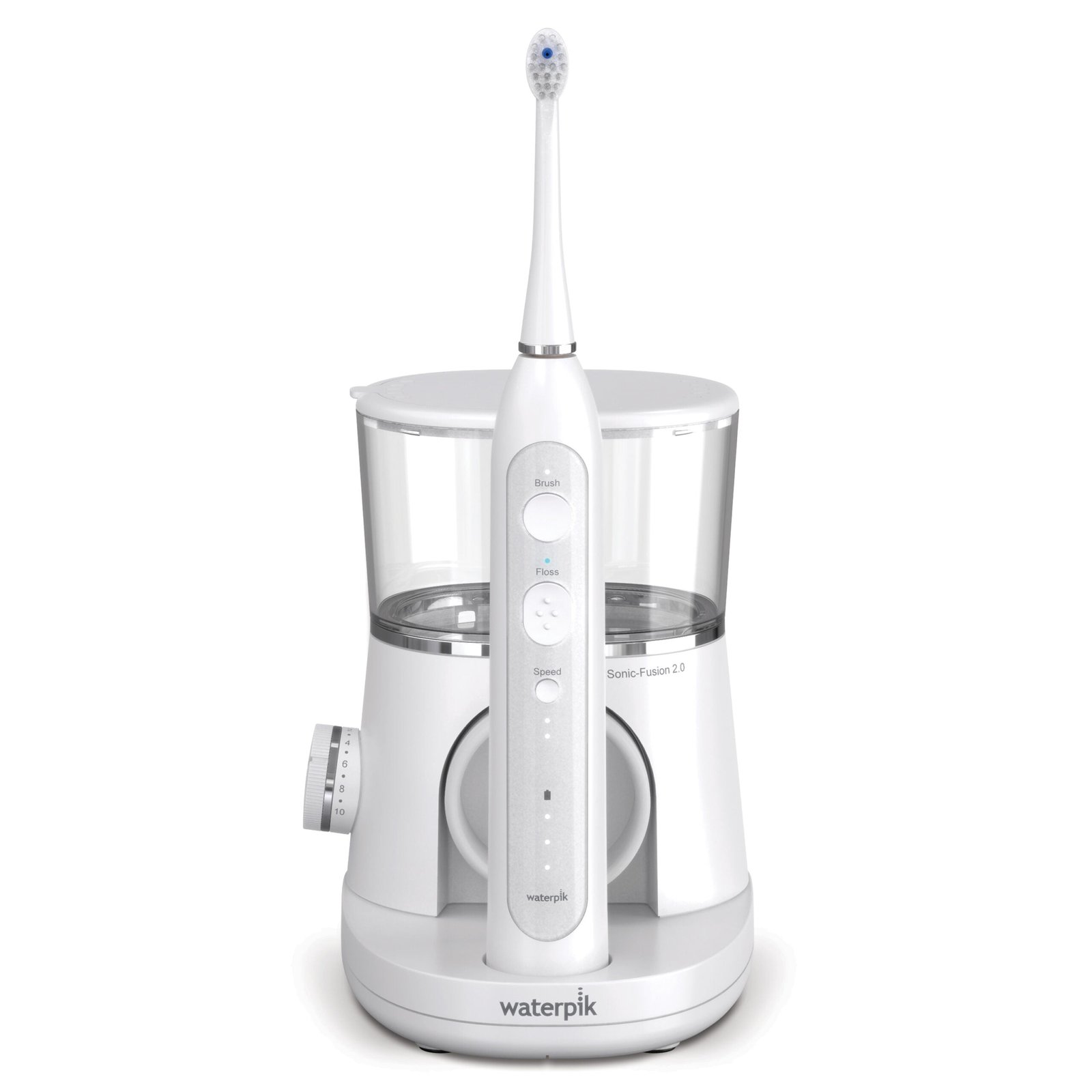 Waterpik Sonic-Fusion 2.0 Flossing Toothbrush, Electric Toothbrush Water Flosser Combo, White