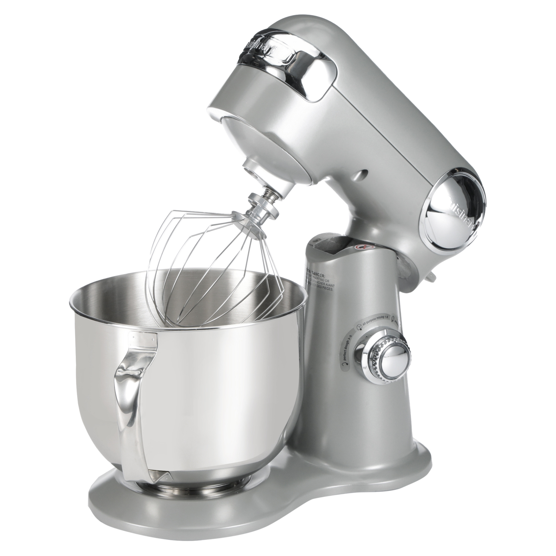 Brushed Chrome Stand Mixer 5.5-Quart, 500W Motor, 12 Speeds, Tilt-Head, Includes Accessories