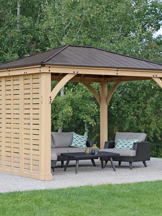 Yardistry  C 10 ft. Meridian Cedar Privacy Wall