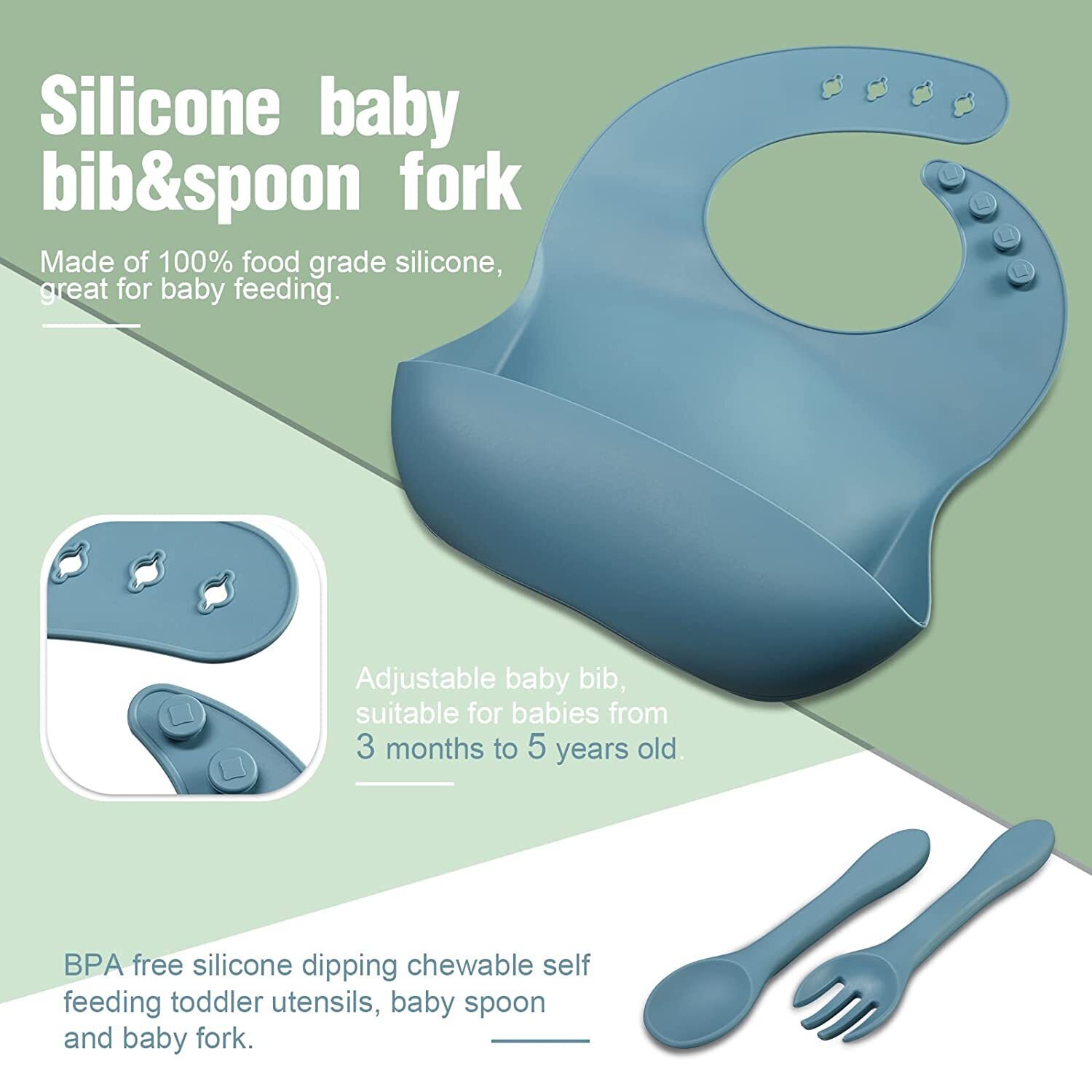 Silicone Baby Feeding Set by [Brand]  C 12-Piece, Includes Bibs, Plates, Bowls, Utensils, Cups, Safe & Durable