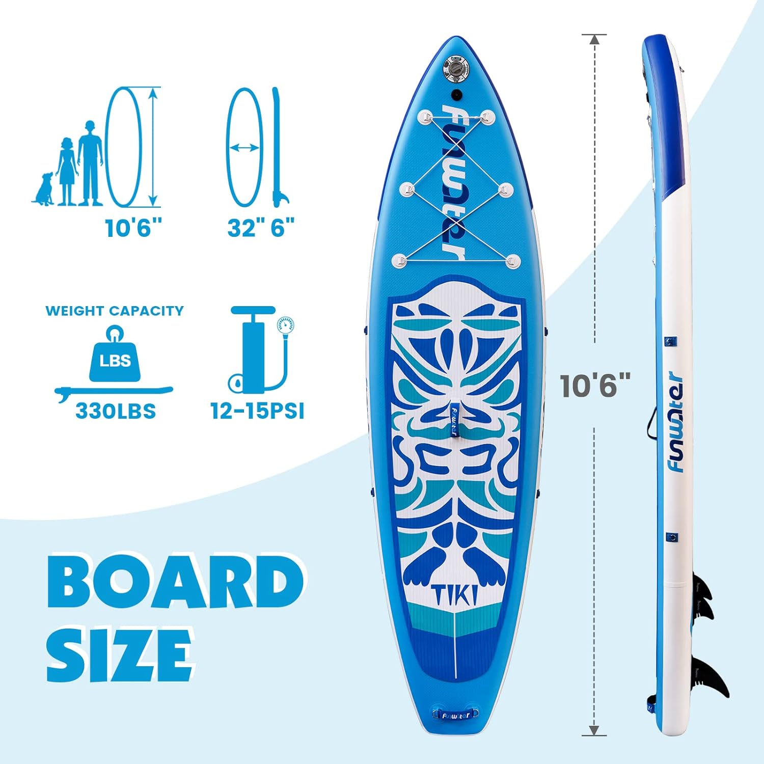 Inflatable Ultra-Light Stand Up Paddle Board for All Skill Levels with Premium SUP Paddleboard Accessories,Non-Slip Comfort Deck for Youth & Adults.