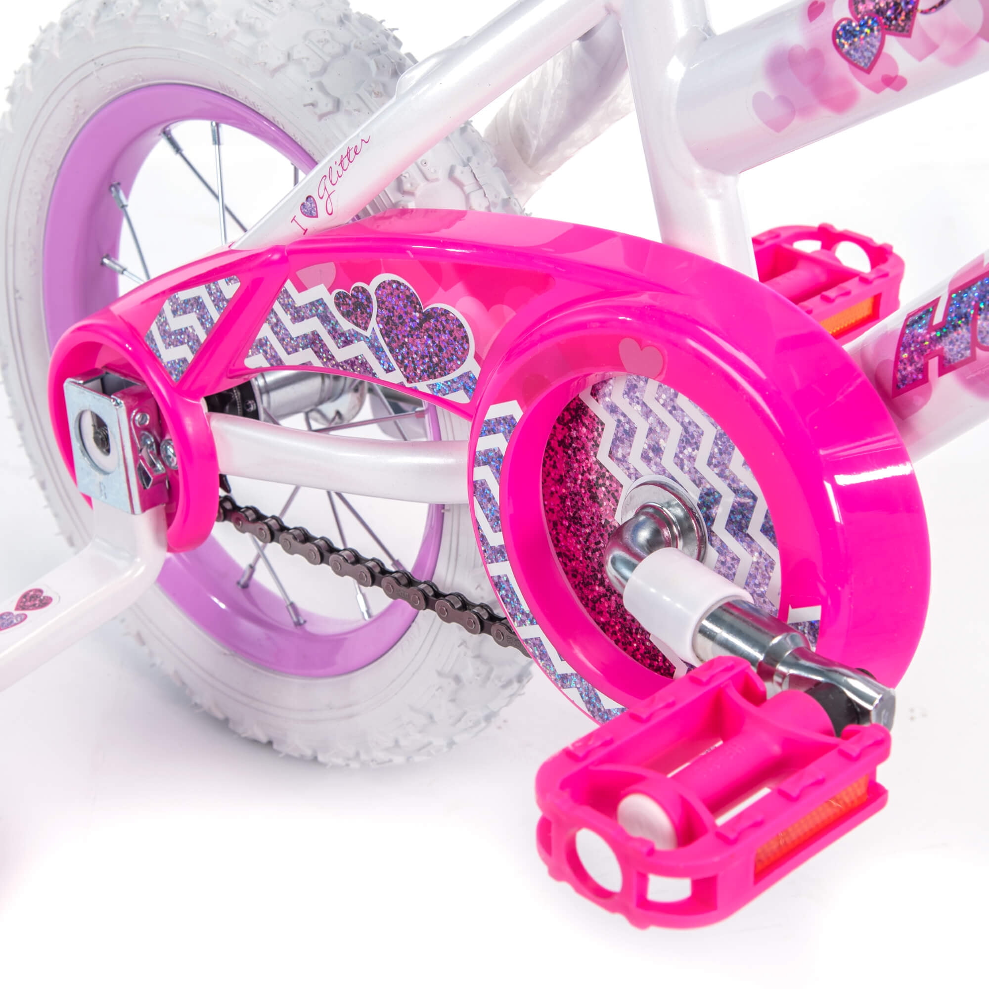 Huffy Sea Star 12��� Girls�� Bike, White/Pink, Steel Frame, Ages 3-5, EZ Build