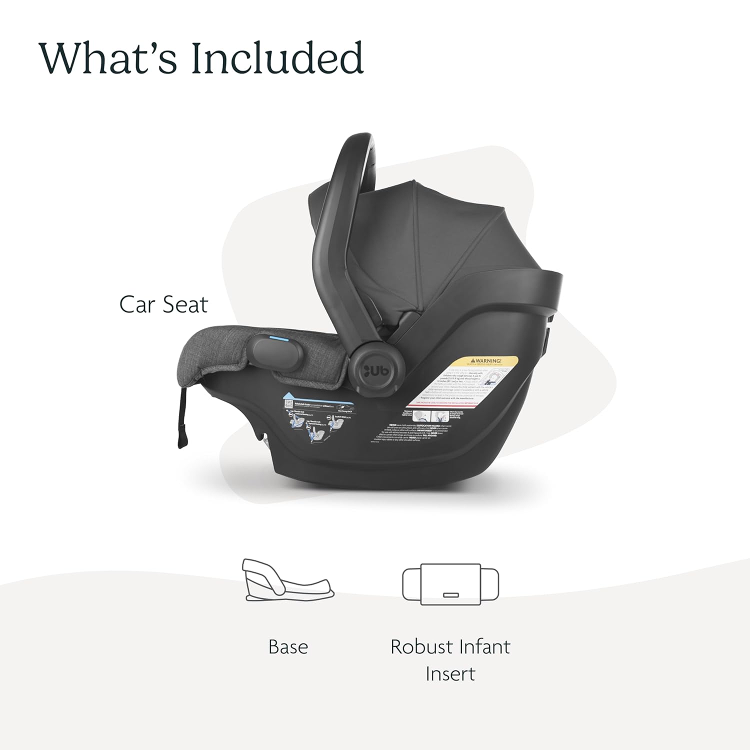 Infant Car Seat/Easy Installation/Innovative SmartSecure Technology/Base + Robust Infant Insert Included/Direct Stroller Attachment/Jake (Charcoal)