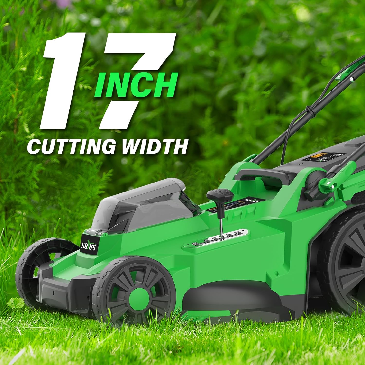 Electric Lawn Mower Cordless, 13 Inch 20V Lawn Mowers with Brushless Motor, 5-Position Height Adjustment, 4.0Ah Battery & Charger Included