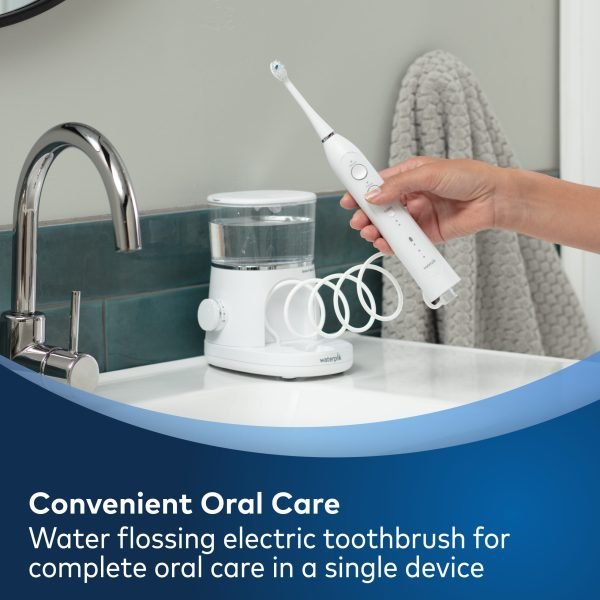 Waterpik Sonic-Fusion 2.0 Flossing Toothbrush, Electric Toothbrush Water Flosser Combo, White