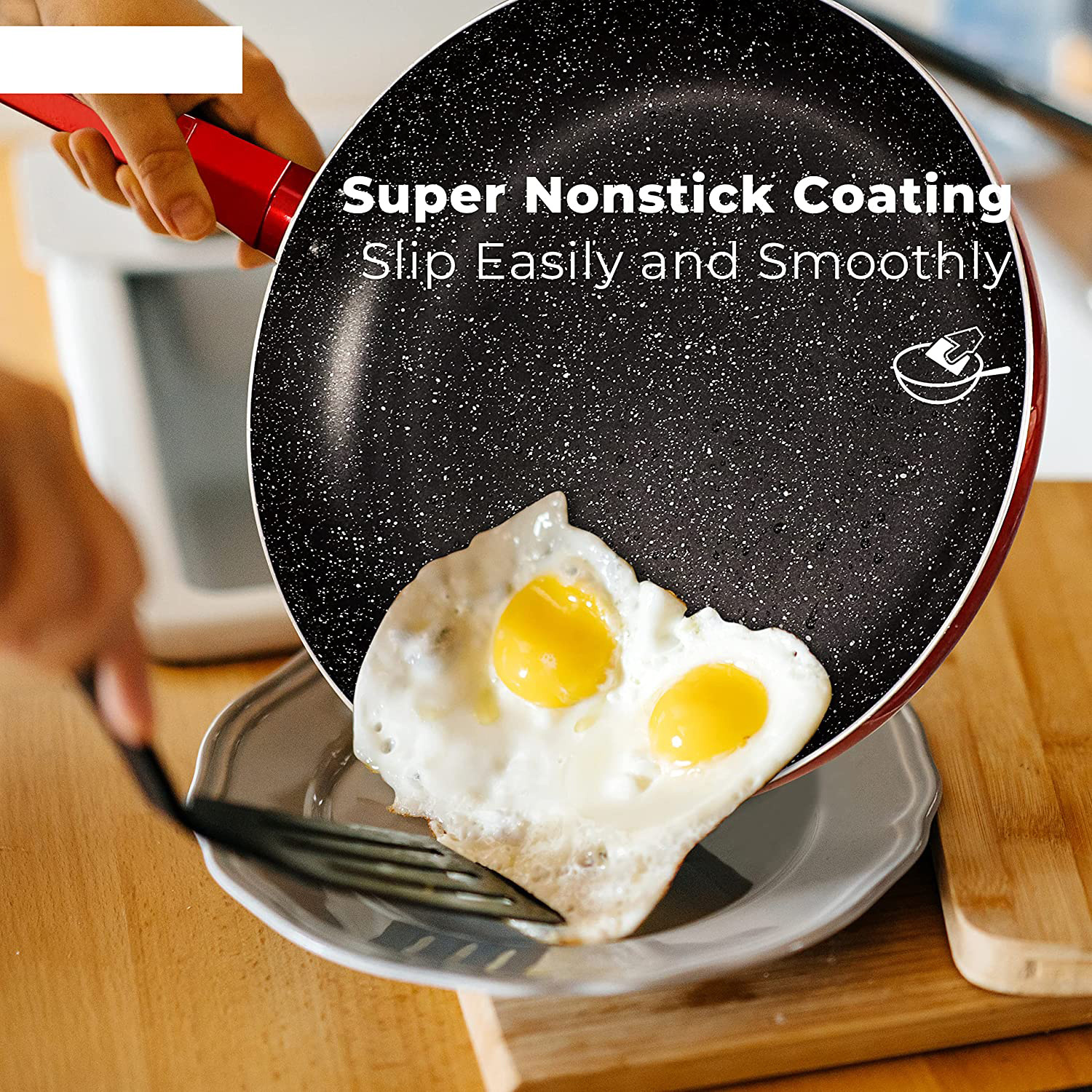 Red Nonstick Cookware Set  C 10 Pcs by [Brand Name], Induction Compatible, Chemical-Free, Includes Frying Pans, Saucepans, Saute Pan, Stock Pot