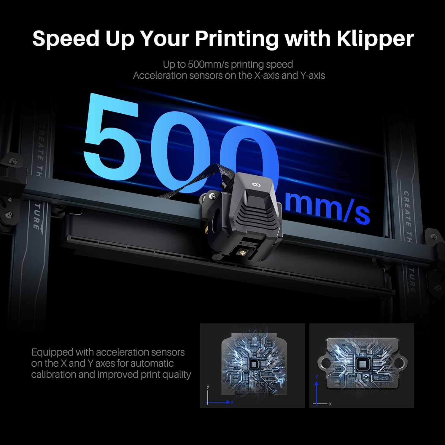 Neptune 4 Pro 3D Printer, 500mm/s High Speed FDM Printer with Klipper Firmware, Auto Leveling, Segmented Heatbed and All-Metal Guide Rails, 8.85x8.85x10.43 Inch Printing Size