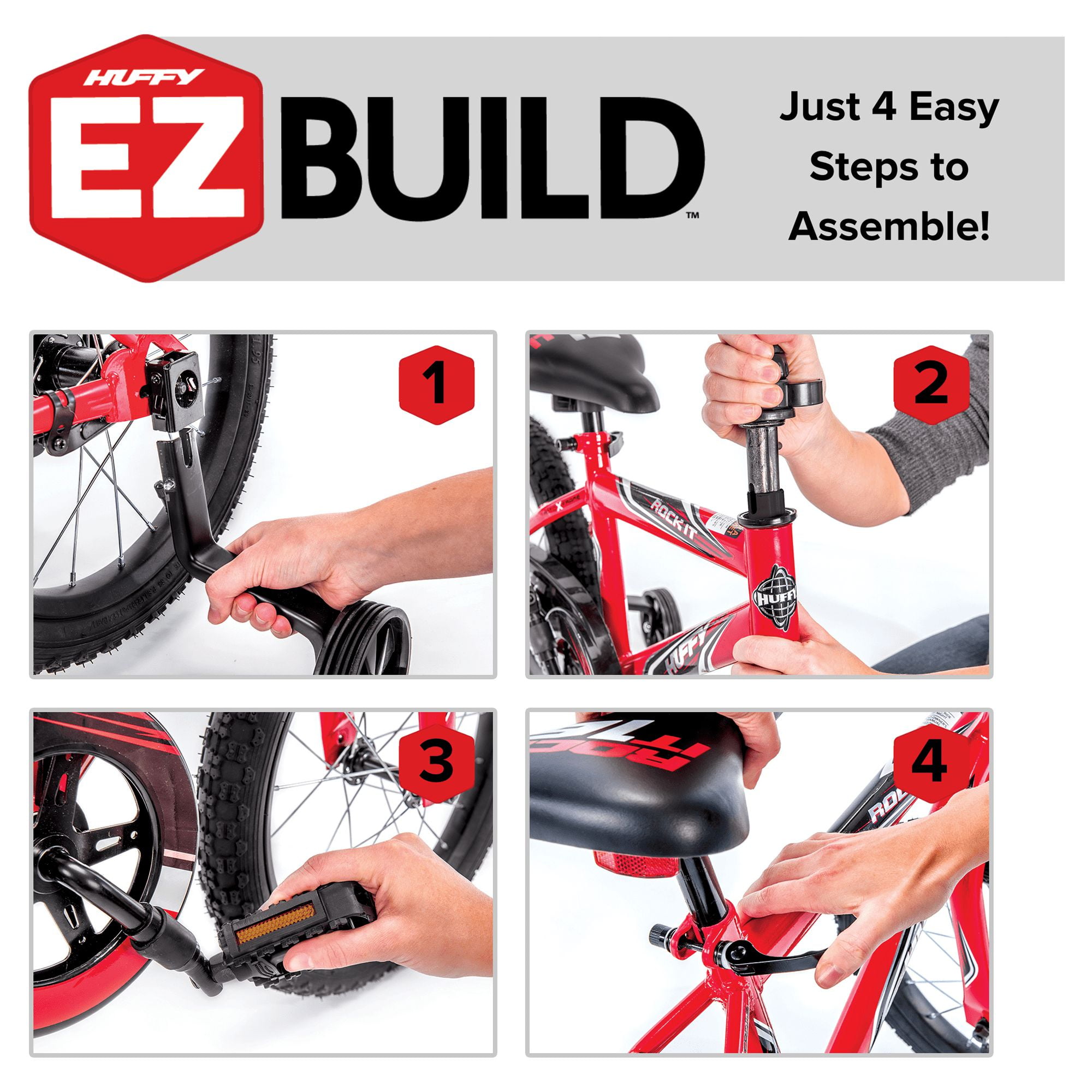 Huffy Sea Star 16��� Girls�� Bike, Metallic Purple, Ages 4-6, EZ Build, Training Wheels