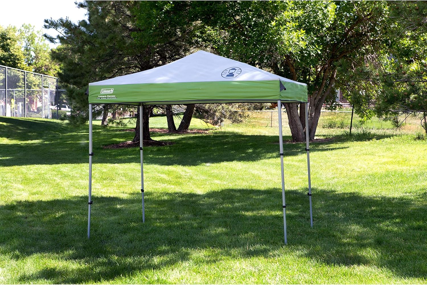 Canopy Sun Shelter with Instant Setup, Sun Shelter with Wheeled Carry Bag Sets Up in about 3 Mins, 7x5ft, 10x10ft, or 12x12ft Canopy for Sporting Events, Tailgating, Camping, & More