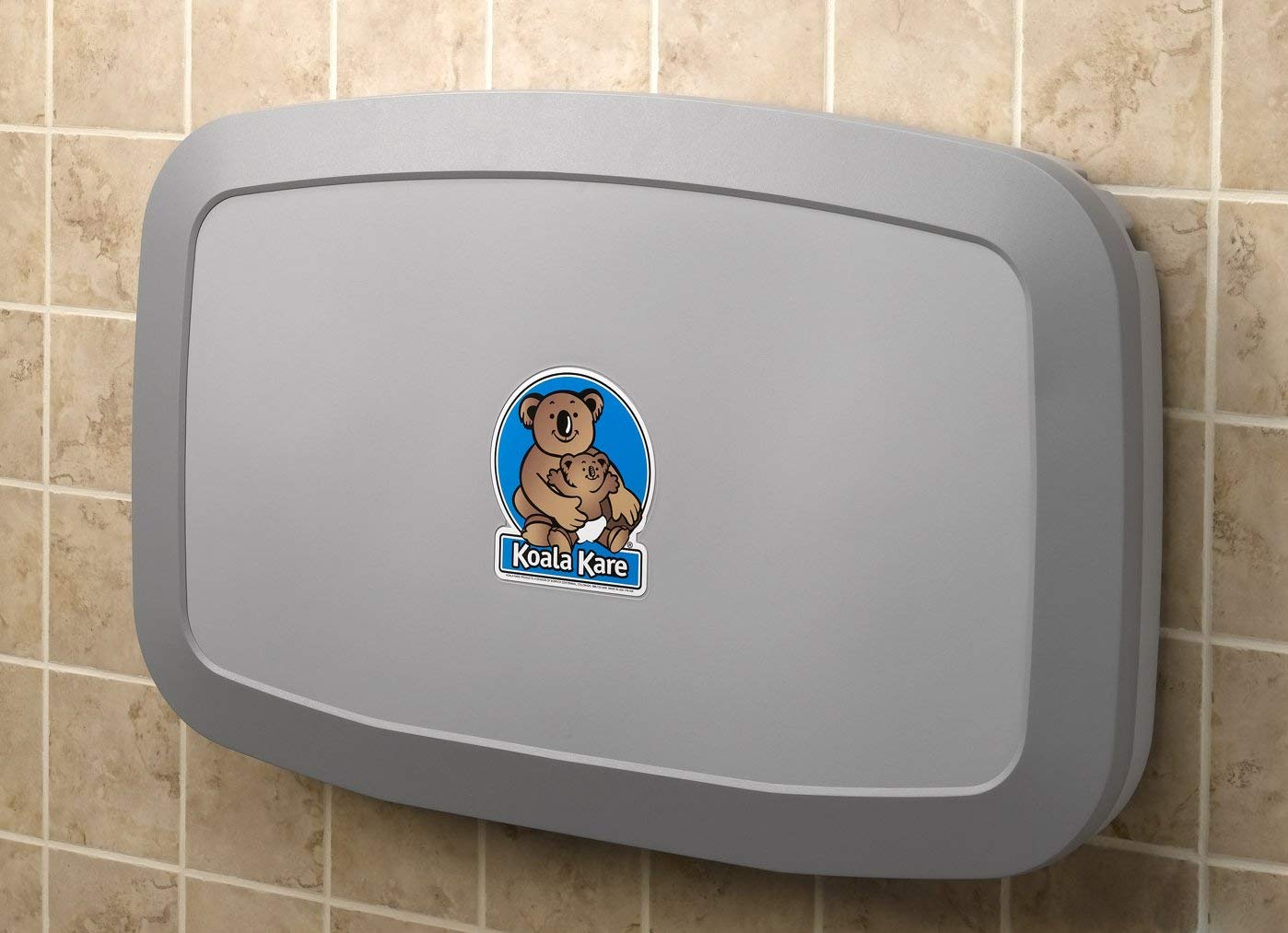 Koala Kare Horizontal Baby Changing Station, Cream, Extra-Wide Surface, Safety Belts, Microban Protection