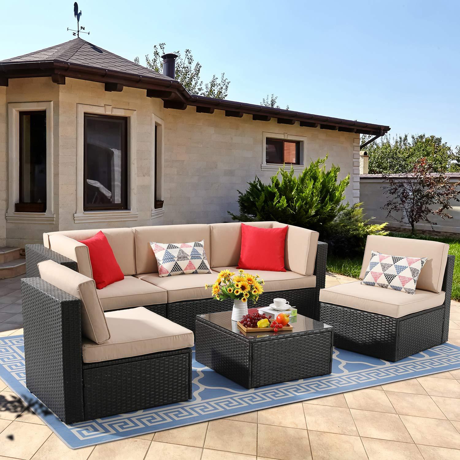 g Brown 6 Piece Small Patio Set