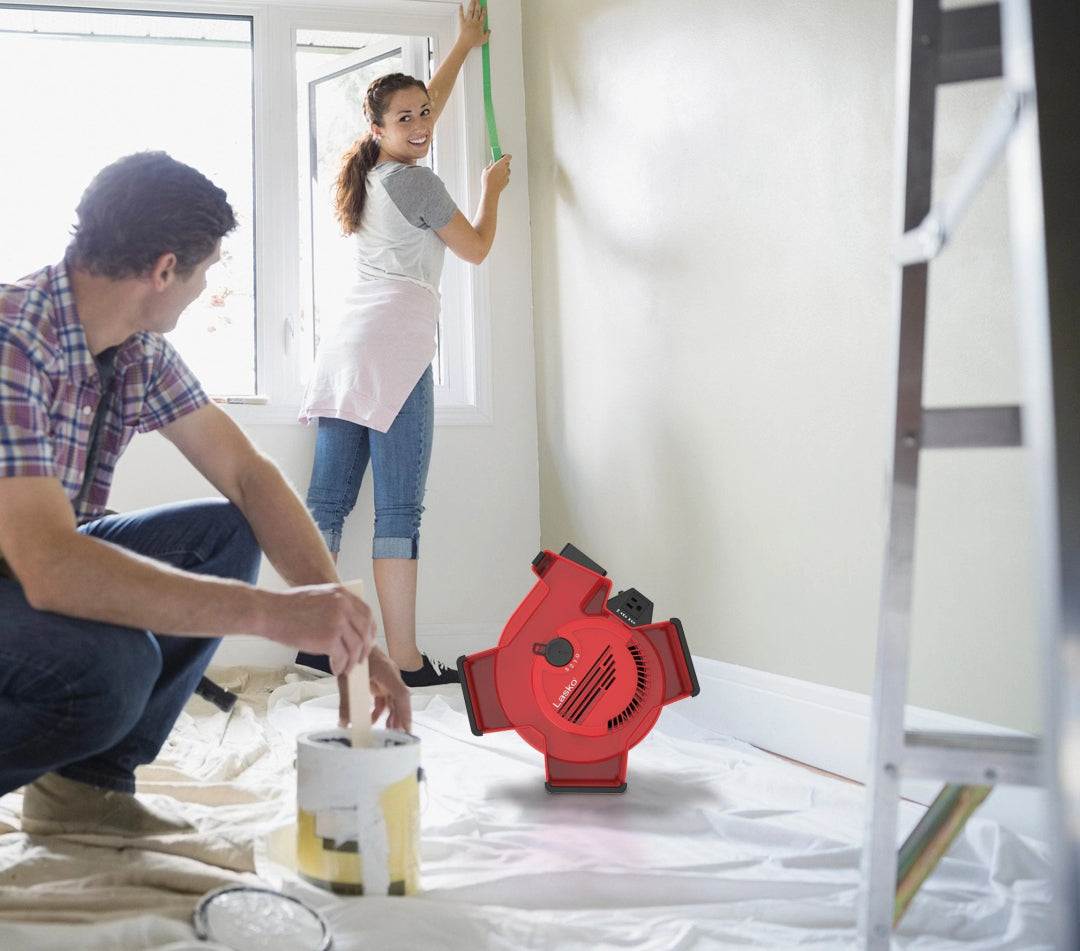 g Lasko X-Blower Multi-Position Utility Blower Fan with 3 Speeds, X12900, Red