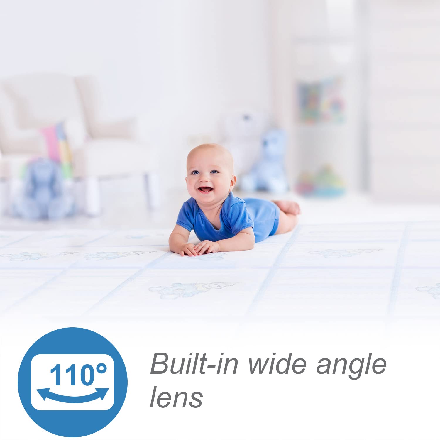 VTech RM7764-2HD Smart Baby Monitor with 1080p FHD, Night Vision, Temperature Sensor, 360   Pan & Tilt, Two-Way Talk