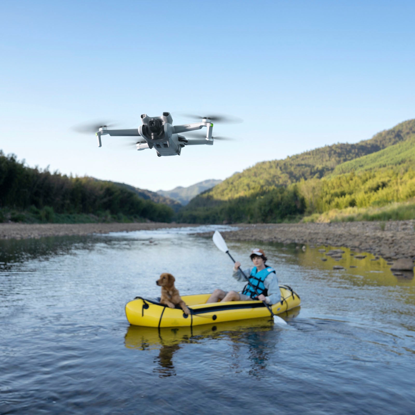 Mini 3 Drone with Remote Control - Gray