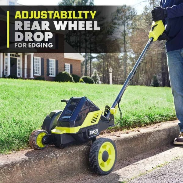 RY40760-AC 40V HP Brushless 9 in. Edger w/ Extra Edger Blade, 4.0 Ah Battery and Charger