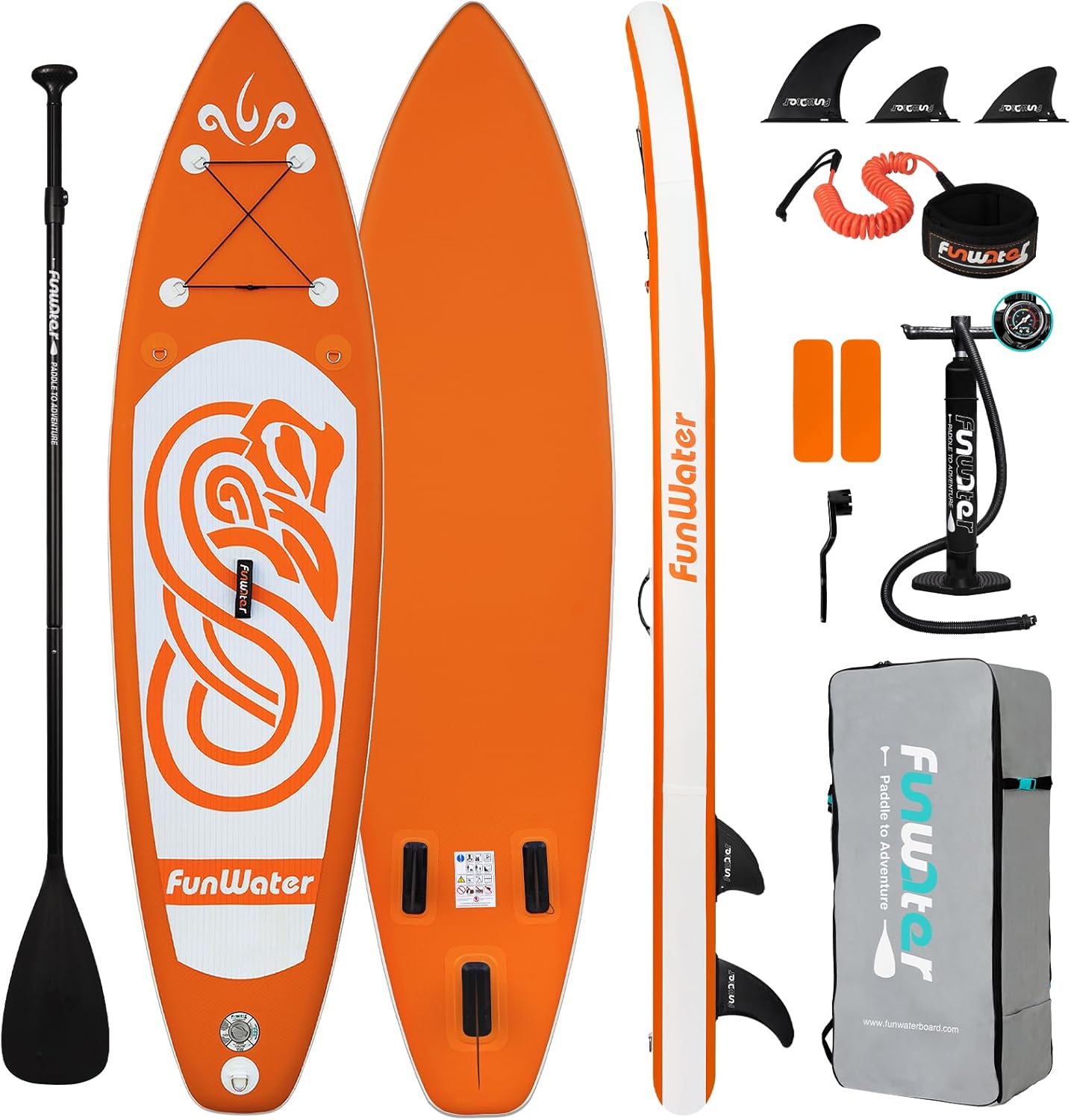 Inflatable Ultra-Light Stand Up Paddle Board for All Skill Levels with Premium SUP Paddleboard Accessories,Non-Slip Comfort Deck for Youth & Adults.