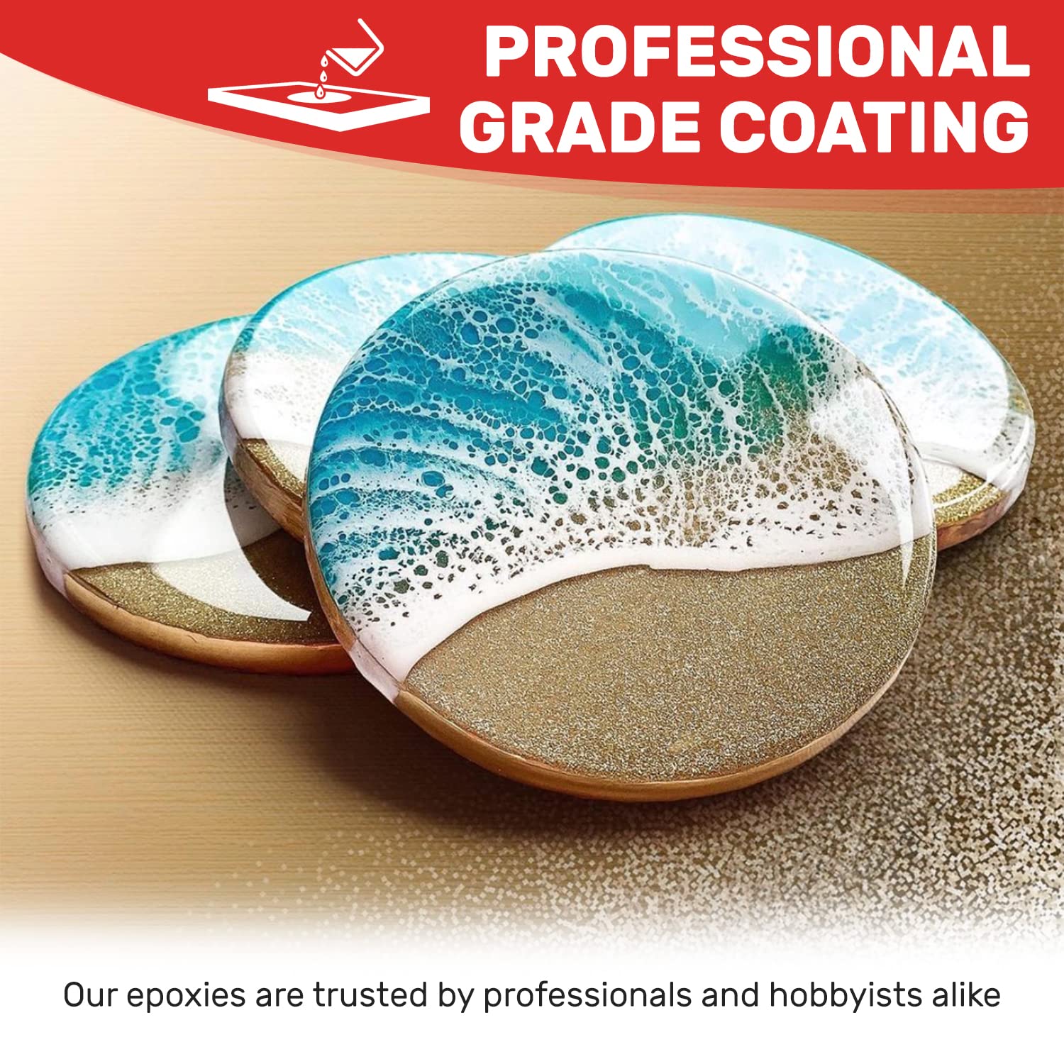 Epoxy Resin & Hardener | Two Part Art Resin Features UV Inhibition, Longer Working Time, Special Formulation for Resin Art | Professional Grade Crystal Clear Epoxy Resin (2 Gallon)