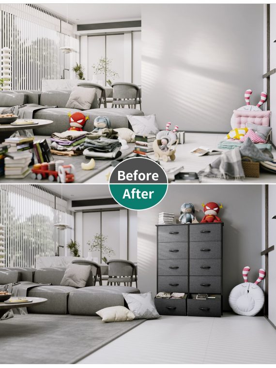 YITAHOME Dresser Storage Drawers Charcoal