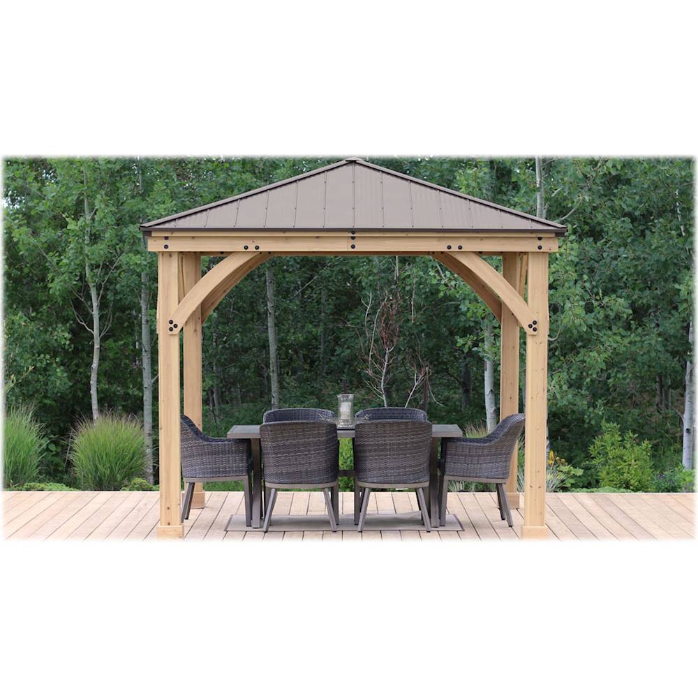 Yardistry  C 10   x 10   Meridian Gazebo  C Coffee Brown
