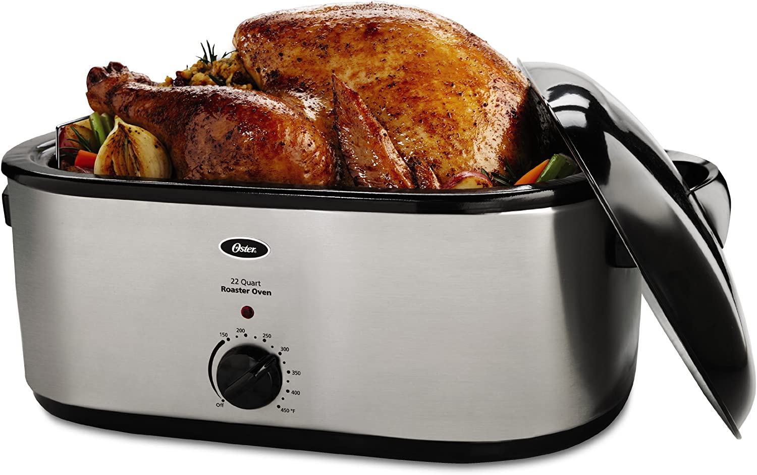 Oster 22-Quart Stainless Steel Roaster Oven with Temperature Control and Removable Rack