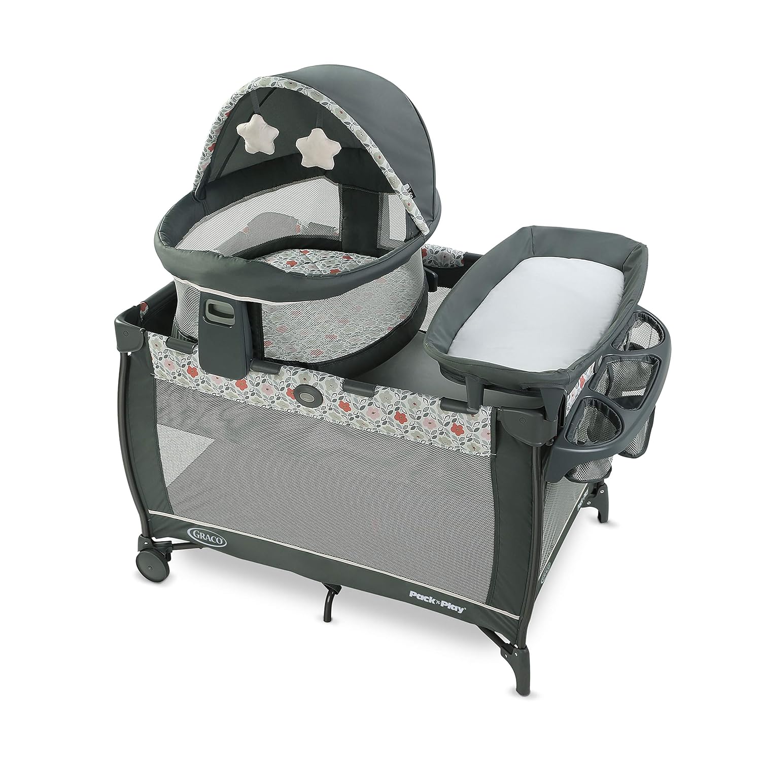 Graco Pack 'n Play Close2Baby Bassinet Playard Features Portable Bassinet Diaper Changer and More, Derby
