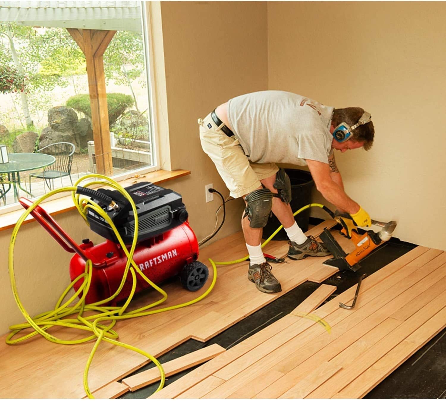 CRAFTSMAN HARD Air Compressor, 10 Gallon 1.8 HP 175 PSI, 4.0CFM@90PSI, Oil Free and Maintenance Free, Portable with Large Wheels, CMXECXA0201041