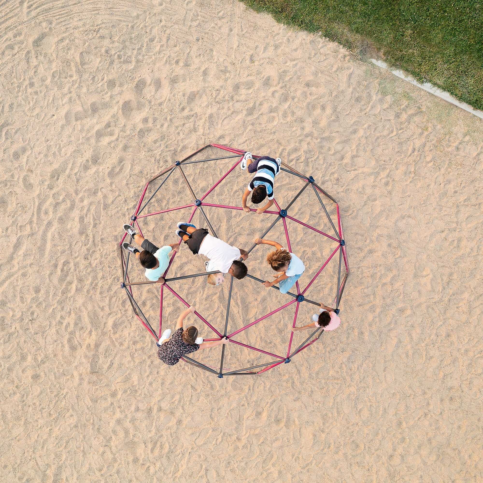 Lifetime Kid's Outdoor 5.5 ft. H x 11 ft. W Dome Climber, Berry and Brown (91088)