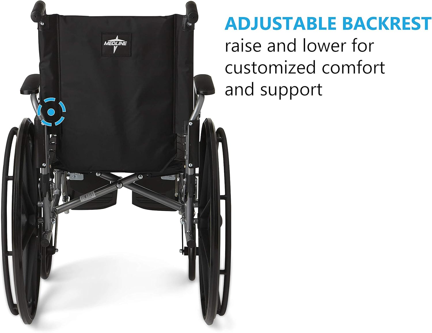 Lightweight Wheelchair for Adults With Swing-Back, Desk-Length Arms, Elevating Leg Rests; 18W