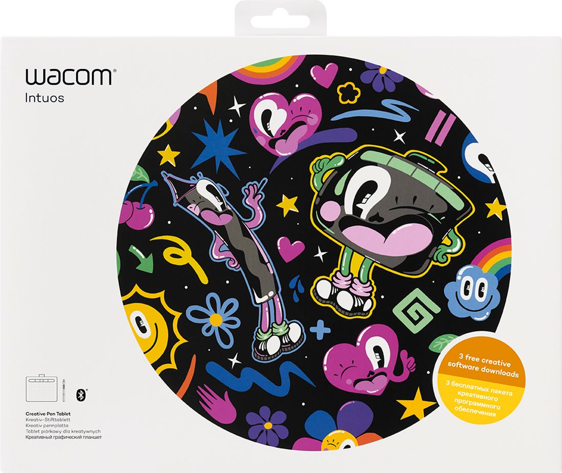 Wacom Intuos Medium Wireless Graphic Drawing Tablet, Black  C Compatible with Mac, PC, Chromebook & Android, Software Included