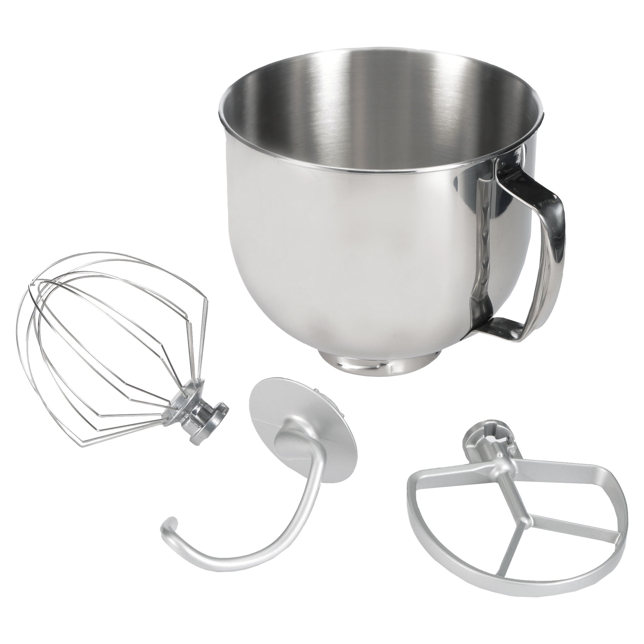 Brushed Chrome Stand Mixer 5.5-Quart, 500W Motor, 12 Speeds, Tilt-Head, Includes Accessories