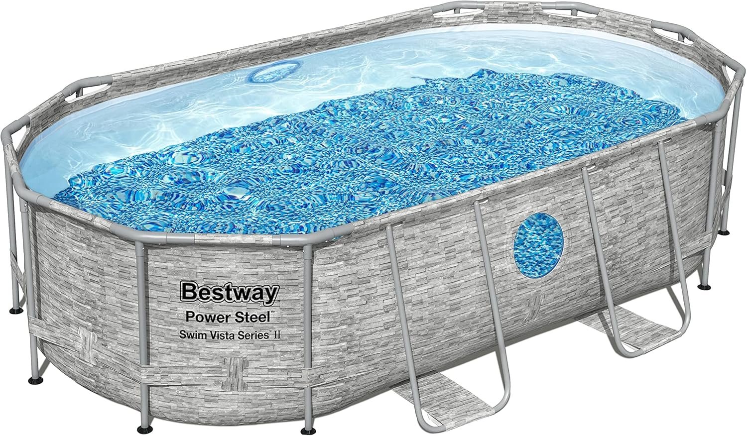 Bestway Oval Above Ground Pool Set (10�� x 6��7��� x 33���)| Includes Filter Pump & ChemConnect Dispenser
