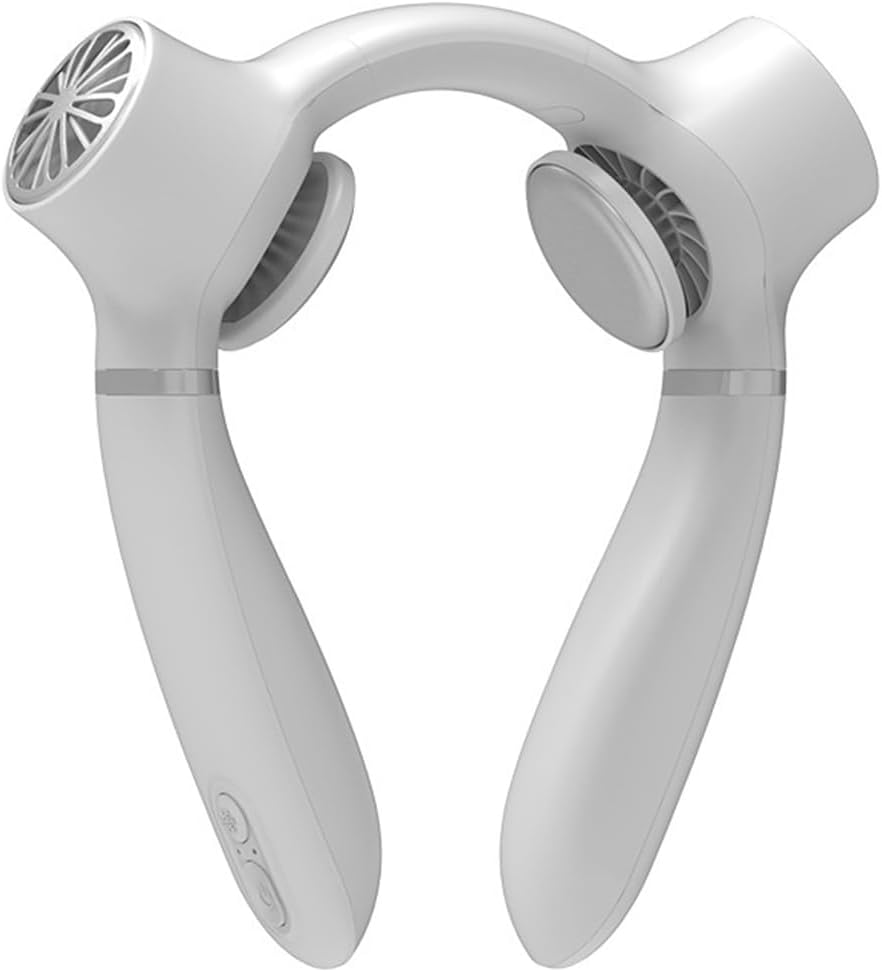New Portable Bladeless Hanging Neck Fan with Double Heat Sink Silent Air Conditioner Rechargeable Holiday Essential