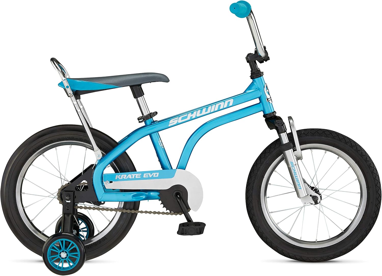 Kids Bike for Boys and Girls Ages 3-5 Years, 16-Inch Wheels, Front Suspension, Slik Rear Tire, Rider Height 38 to 48-Inches, Removable Training Wheels, Rear Coaster Brake