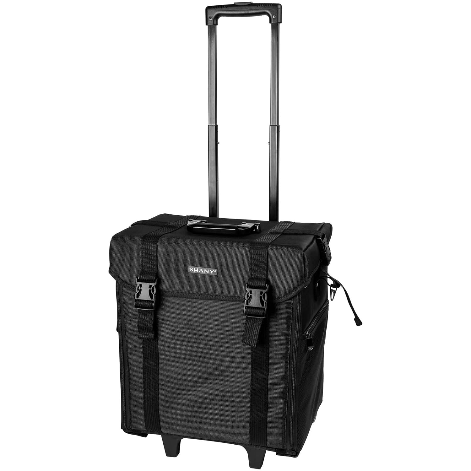 Jet Black Vinyl Cosmetic Case Travel Bag