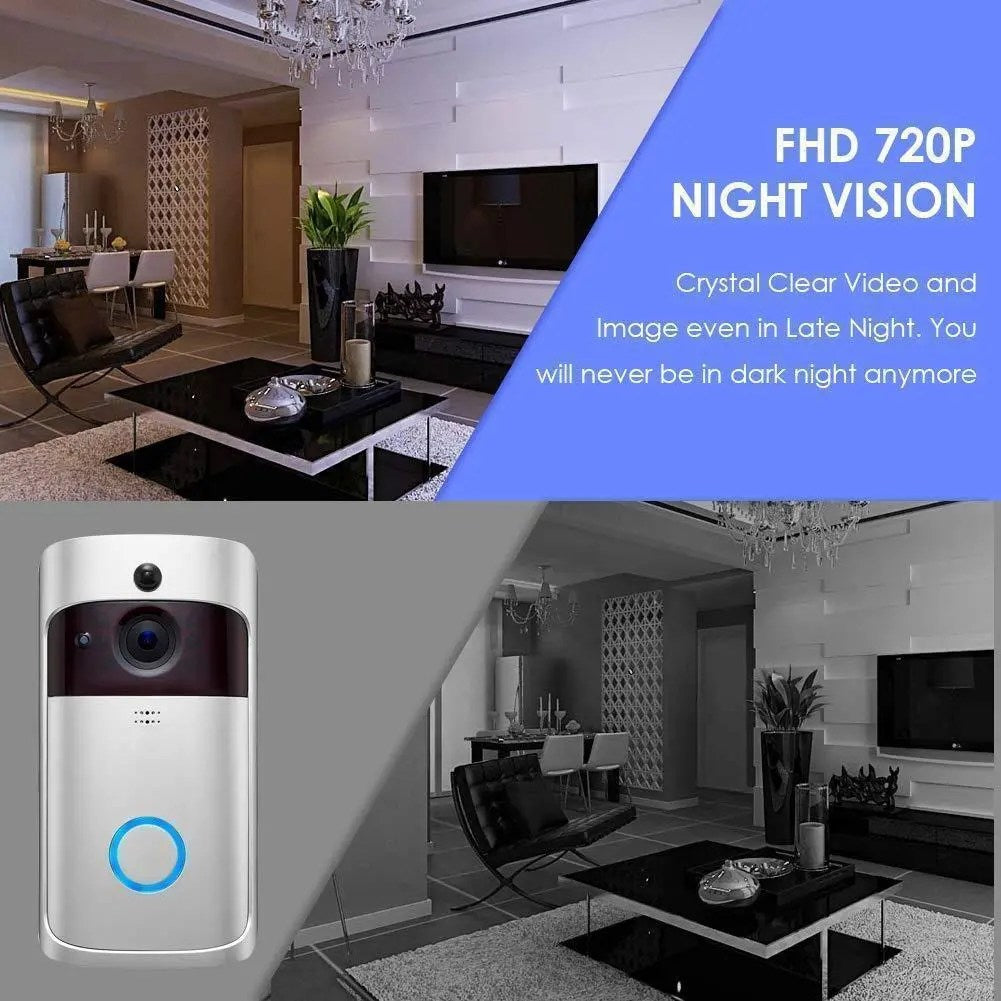 SupabellTM Smart Camera Doorbell  C Wireless, Two-Way Audio, Night Vision, Motion Detection, Wi-Fi Connected, Durable Build
