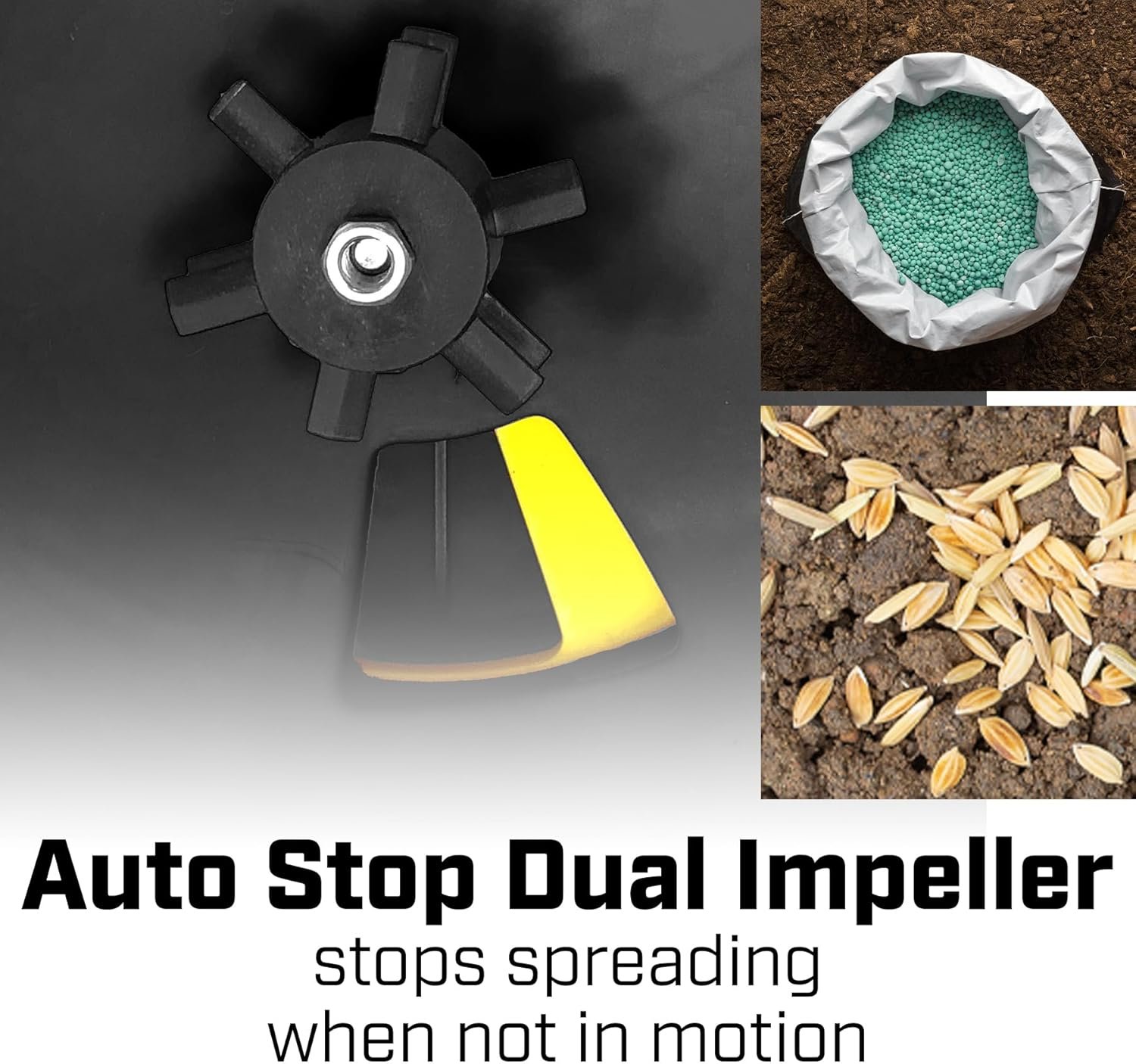 Chapin 8622B Made in The USA 150-Pound Tow and Pull Behind Spreader, Hitch Pins, Black