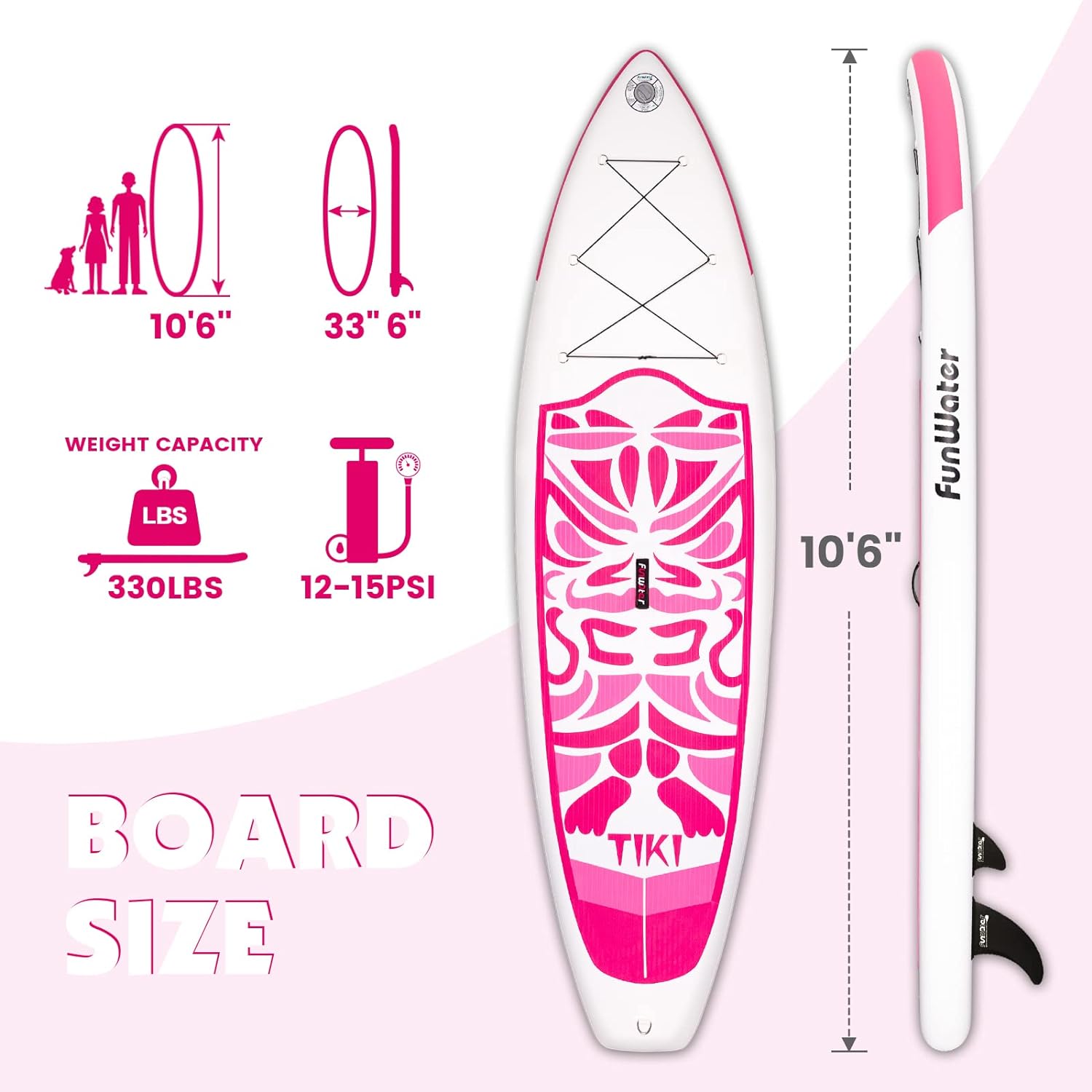 Inflatable Ultra-Light Stand Up Paddle Board for All Skill Levels with Premium SUP Paddleboard Accessories,Non-Slip Comfort Deck for Youth & Adults.