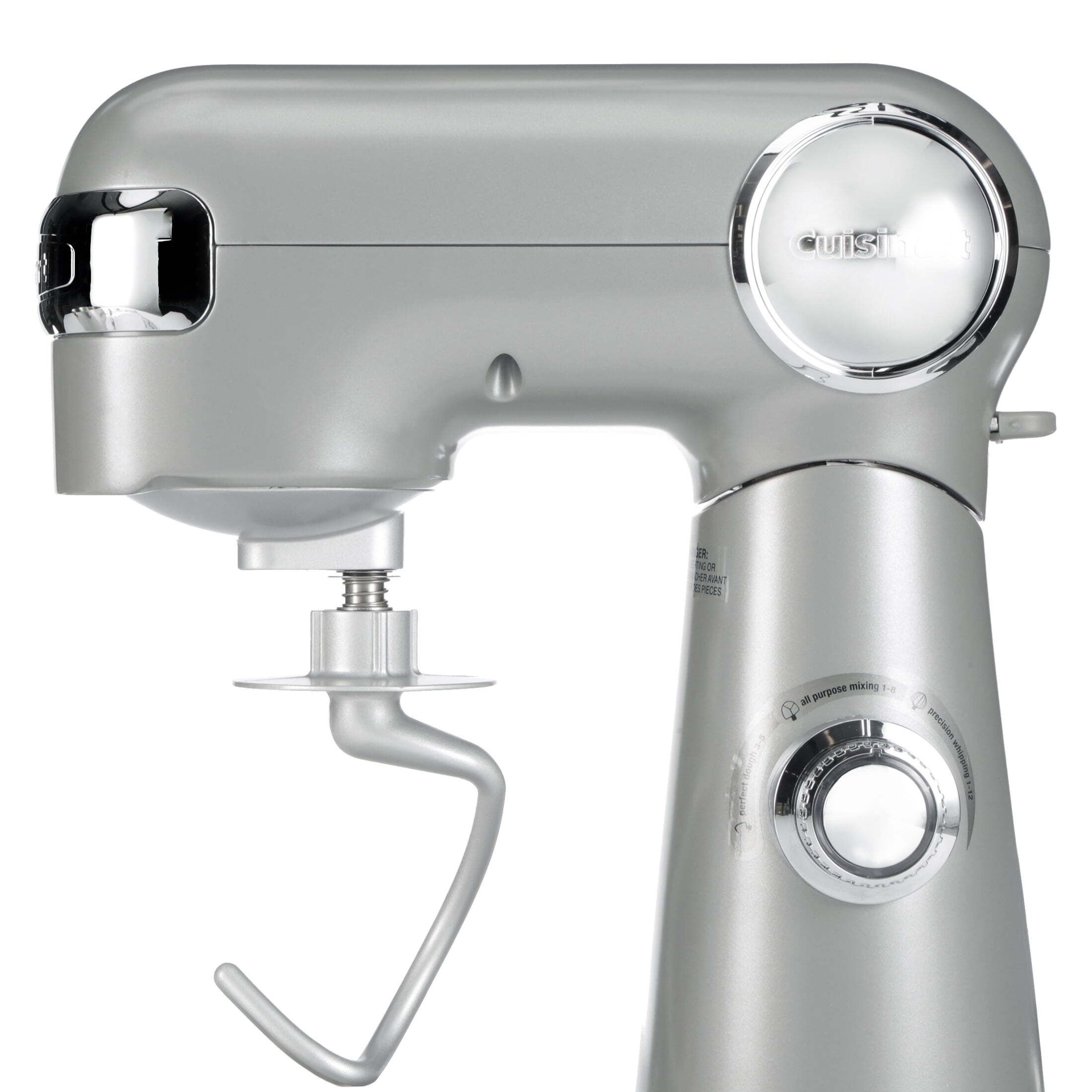 Brushed Chrome Stand Mixer 5.5-Quart, 500W Motor, 12 Speeds, Tilt-Head, Includes Accessories