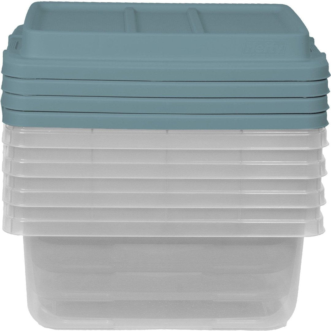 g Hefty 18 Quart Hi-Rise Storage Bin (4 Pk.)