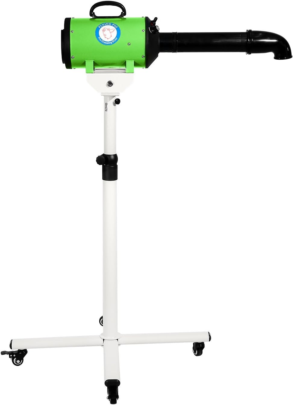 Flying Pig High Velocity Dog Pet Stand Grooming Dryer w/Variable Air Speed & Heat (Purple)