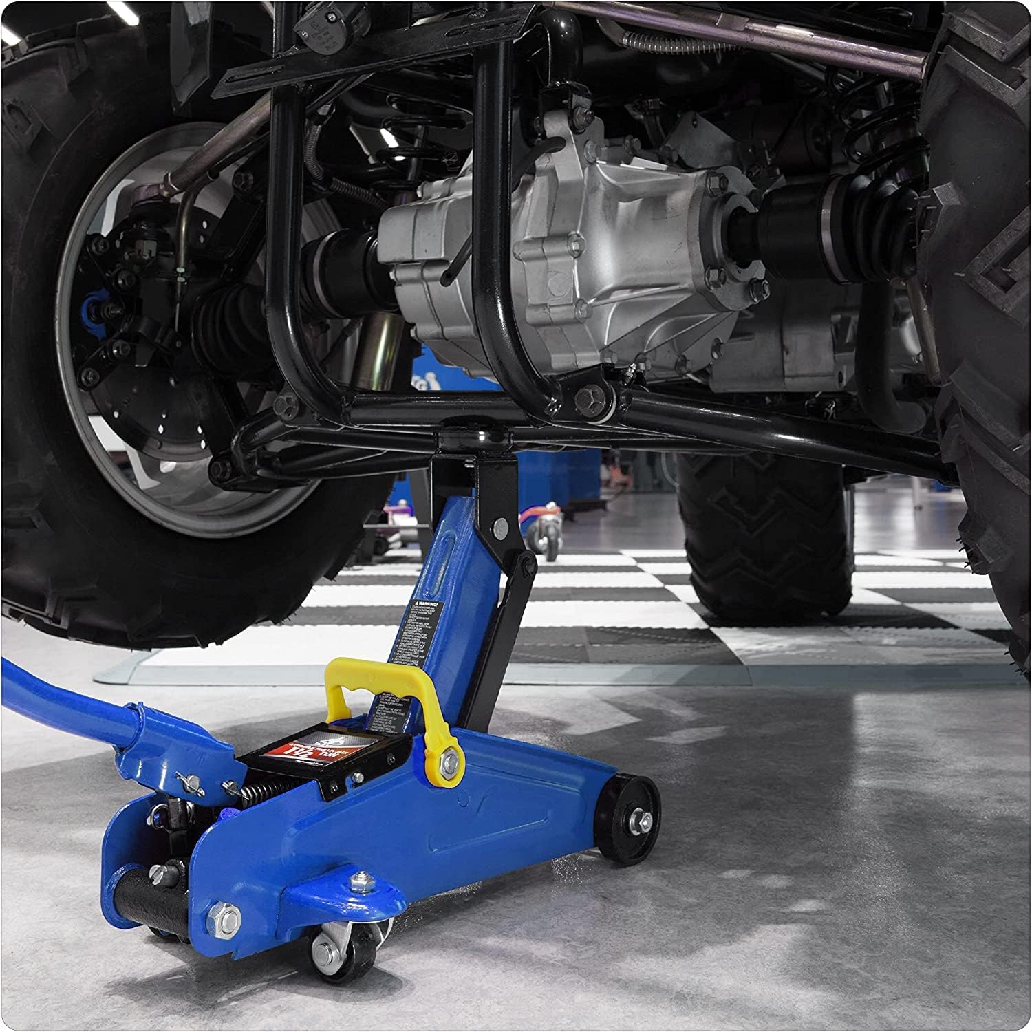 Aluminum and Steel Car Jack, 3 Ton (6,600 LBs) Hydraulic Floor Jack with Dual Piston Quick Lift Pump, Lifting Range 3-15/16